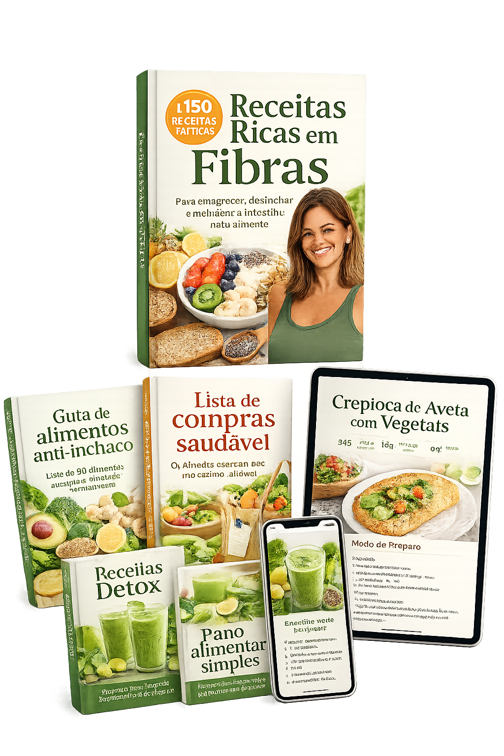 Mockup do ebook Receitas Ricas em Fibras